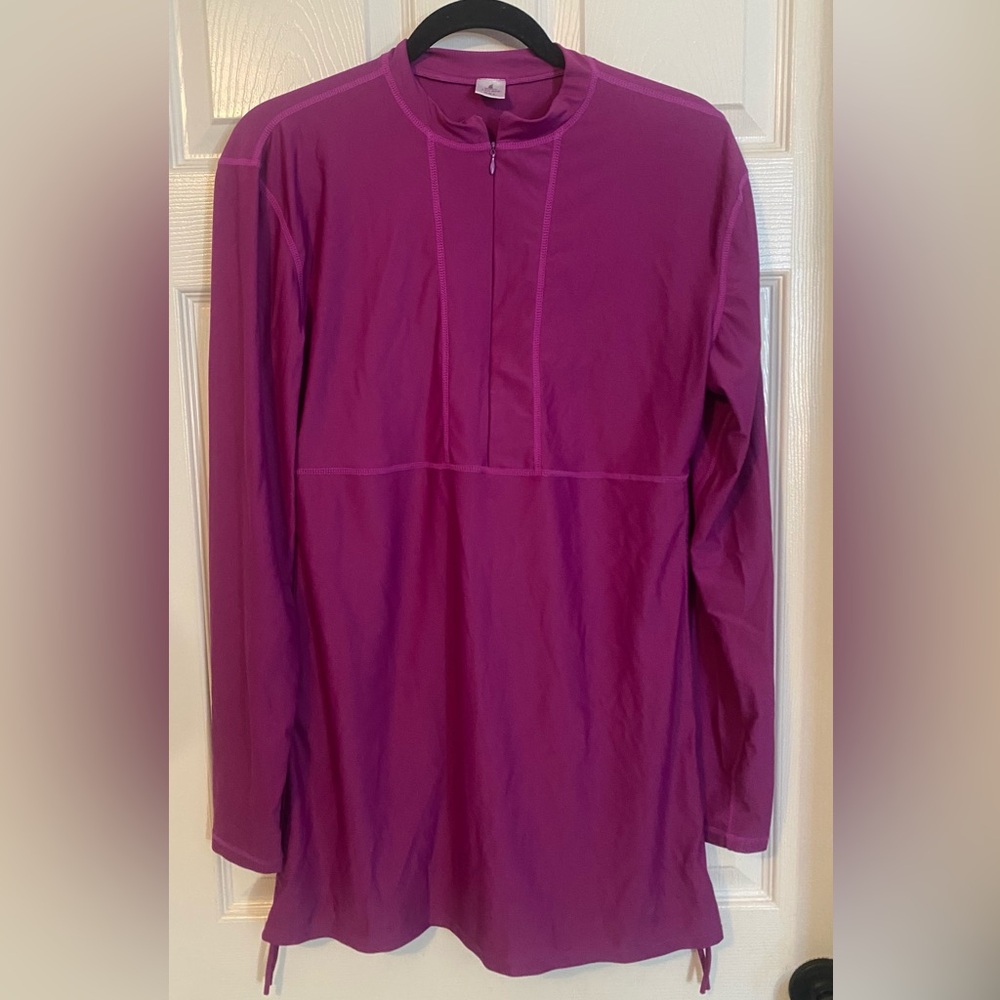 Fuchsia Long Sleeve Swim Top